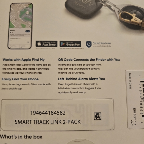 EUFY SMART TRACK LINK. 2 PACK.  NEW IN BOX. - Picture 2 of 2
